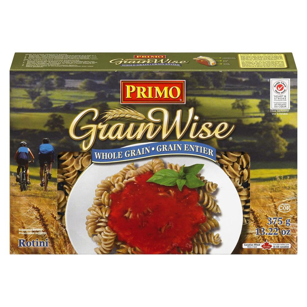 Primo Grainwise Pasta  Primo Whole Grain Rotini  